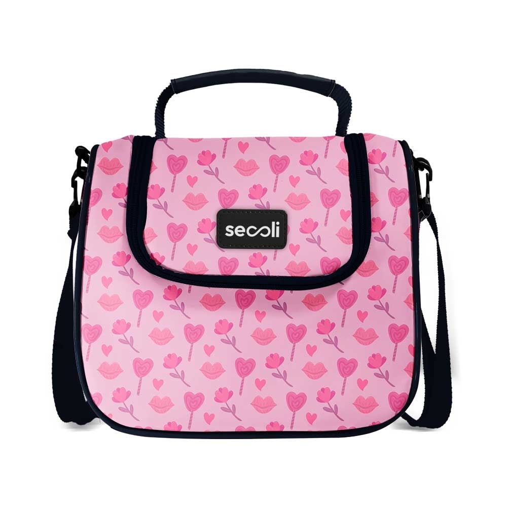 Bolsa Térmica Estampada com Corações -TER-6707