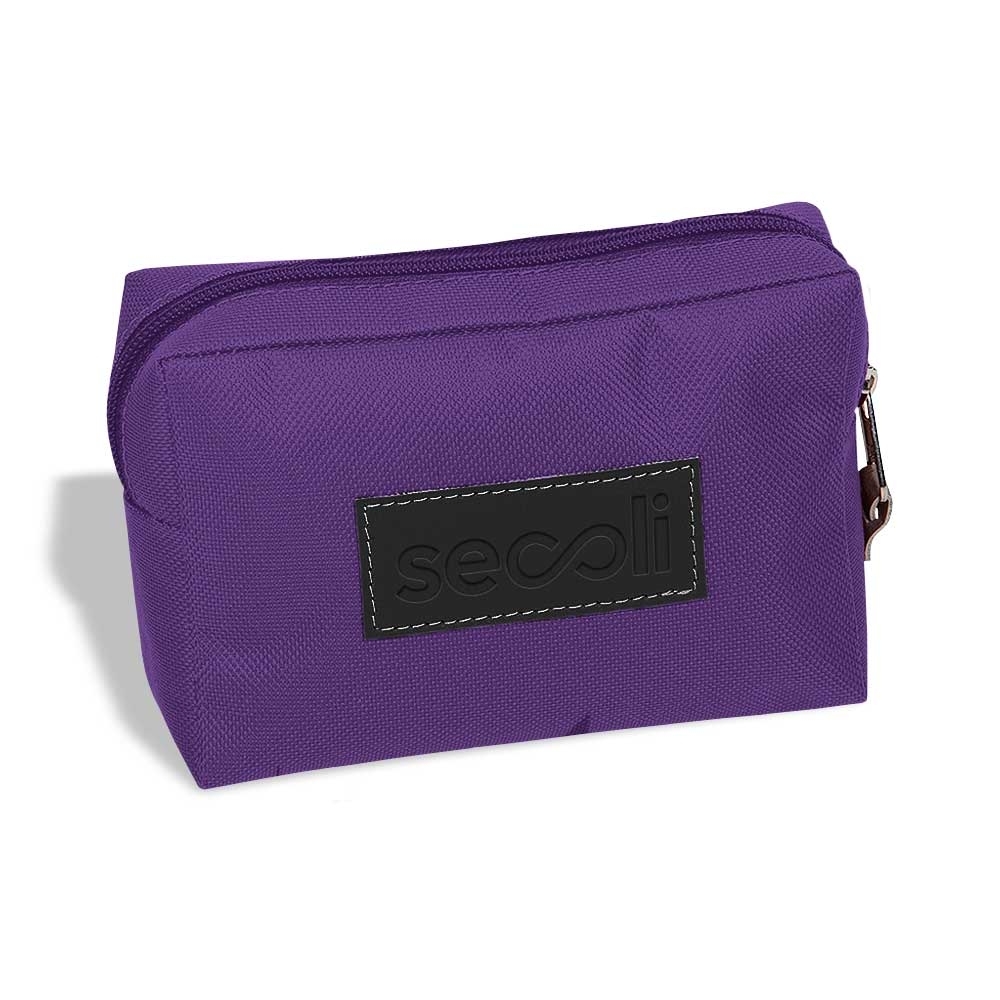 Necessaire Masculina em Tecido com Detalhe em Couro